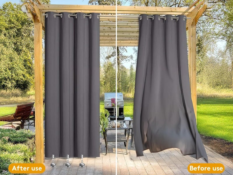 Yteseery 10 Pack Outdoor Curtain Weights, Heavy Duty Drapery Weights for Patio Pergola Cabana Gazebo, Stainless Steel Clips for Fixing Garden Flag, Shower Curtains, Tablecloth - Image 3